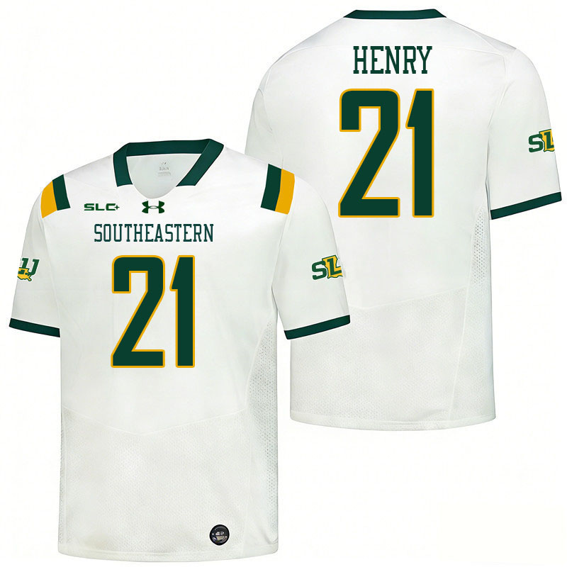Southeastern Louisiana Lions #21 Jaedon Henry College Football Jerseys,Uniforms Stitched-White